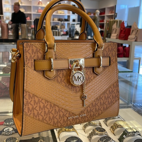 Michael Kors Hamilton Small Satchel Shoulder Crossbody Bag 
Cider Multi COLOR - Picture 16 of 16